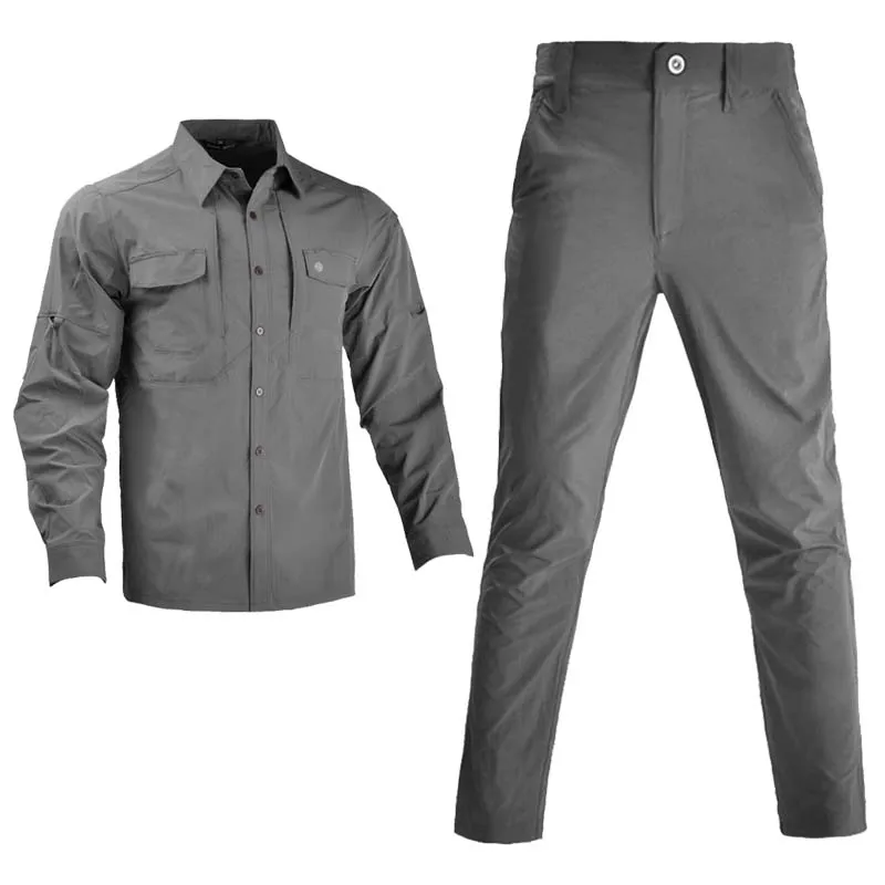 Combat Uniform Men Pants Military Tactical Shirts Quick Dry Clothing Lightweight Nylon Shirt Work Pant Men's Sets Men Clothing