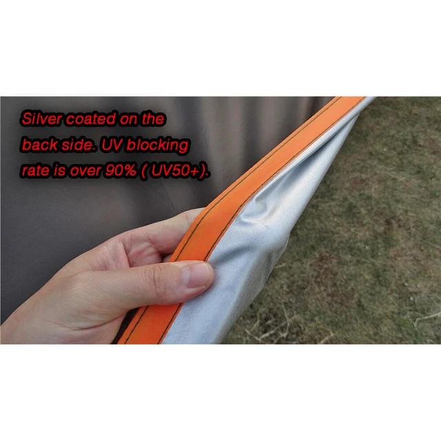 4,4X6M Nagy Tarps Nagyteljesítményű Vízálló Ponyvás Nagy, 4X5 Napellenző Sátor Kültéri Kemping Túlméretezett 4X6 Tarp 210D Oxford - Image 4