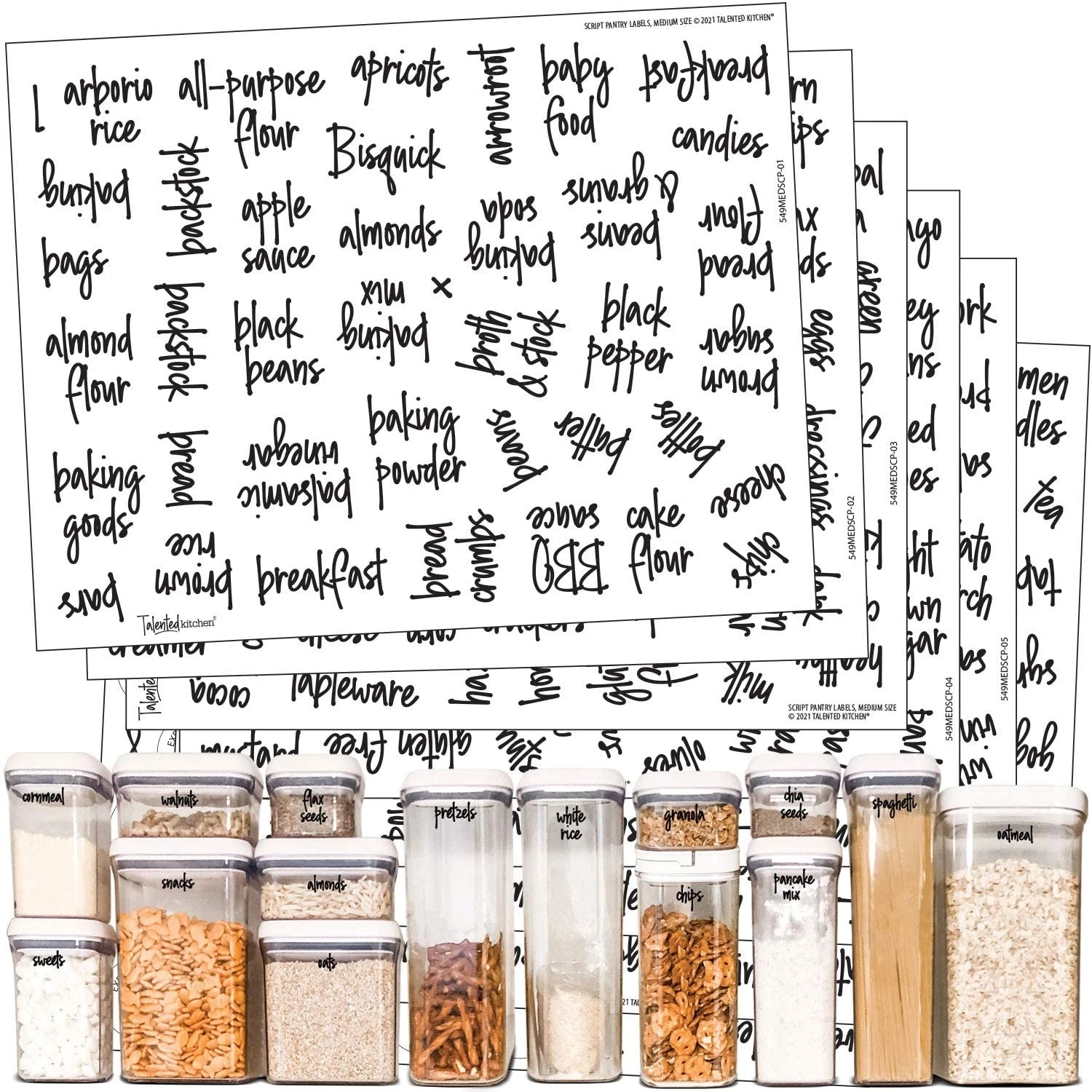 

157PCS Self-Adhesive Stickers Pantry Labels Waterproof Transparent Resistant Food Label Sticker For Containers Storage Jar