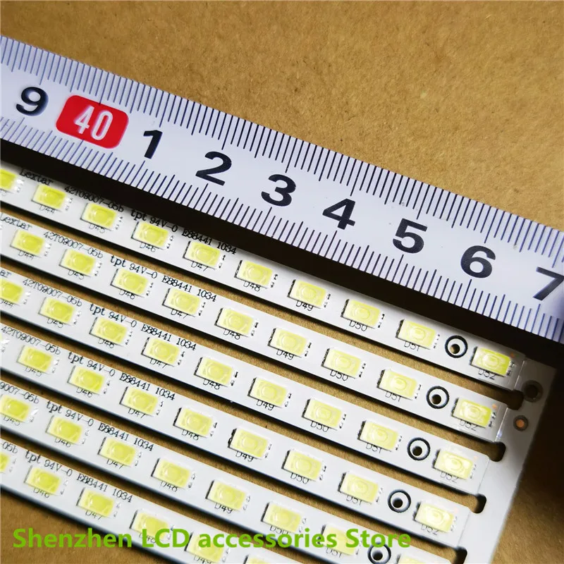 Barra de Luz Led para Retroiluminação de tv para lg 42le4500 42le4600 Hisense Led42k11p Haier Le42h300 T420hw07 v5 42t0905b 52leds 472 mm 100 - Image 5