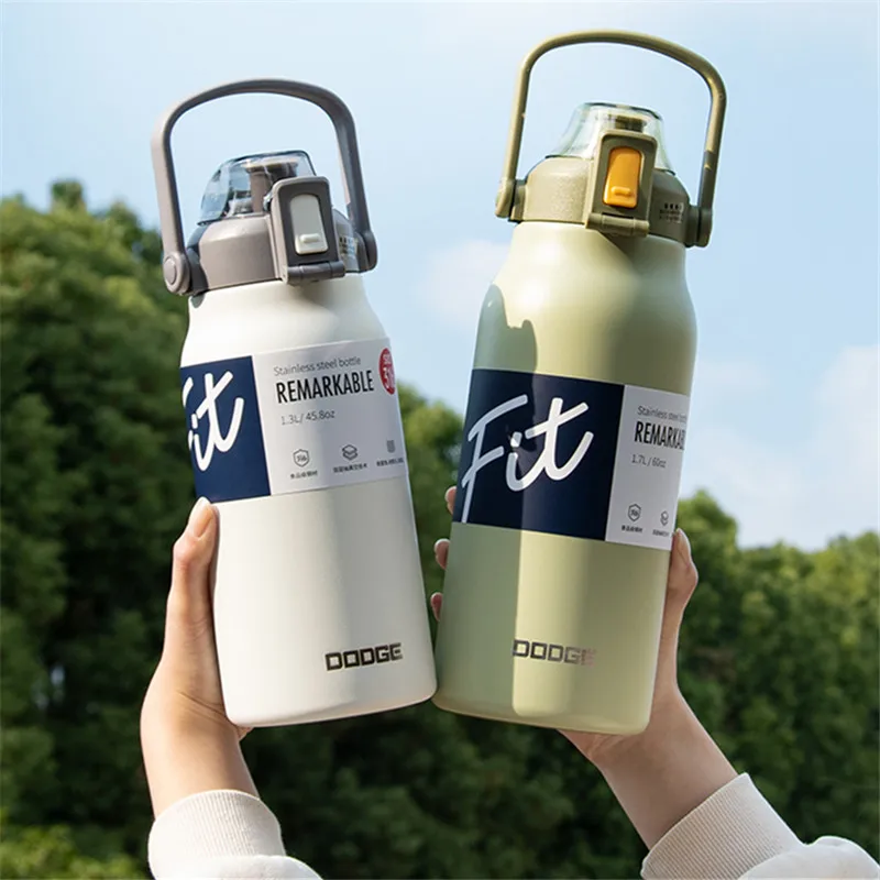 

Tumbler Thermo Bottle Large Capacity With Straw Stainless Steel Thermal Water Bottle Cold Hot Sport Thermos Cup Vacuum Flask Gym