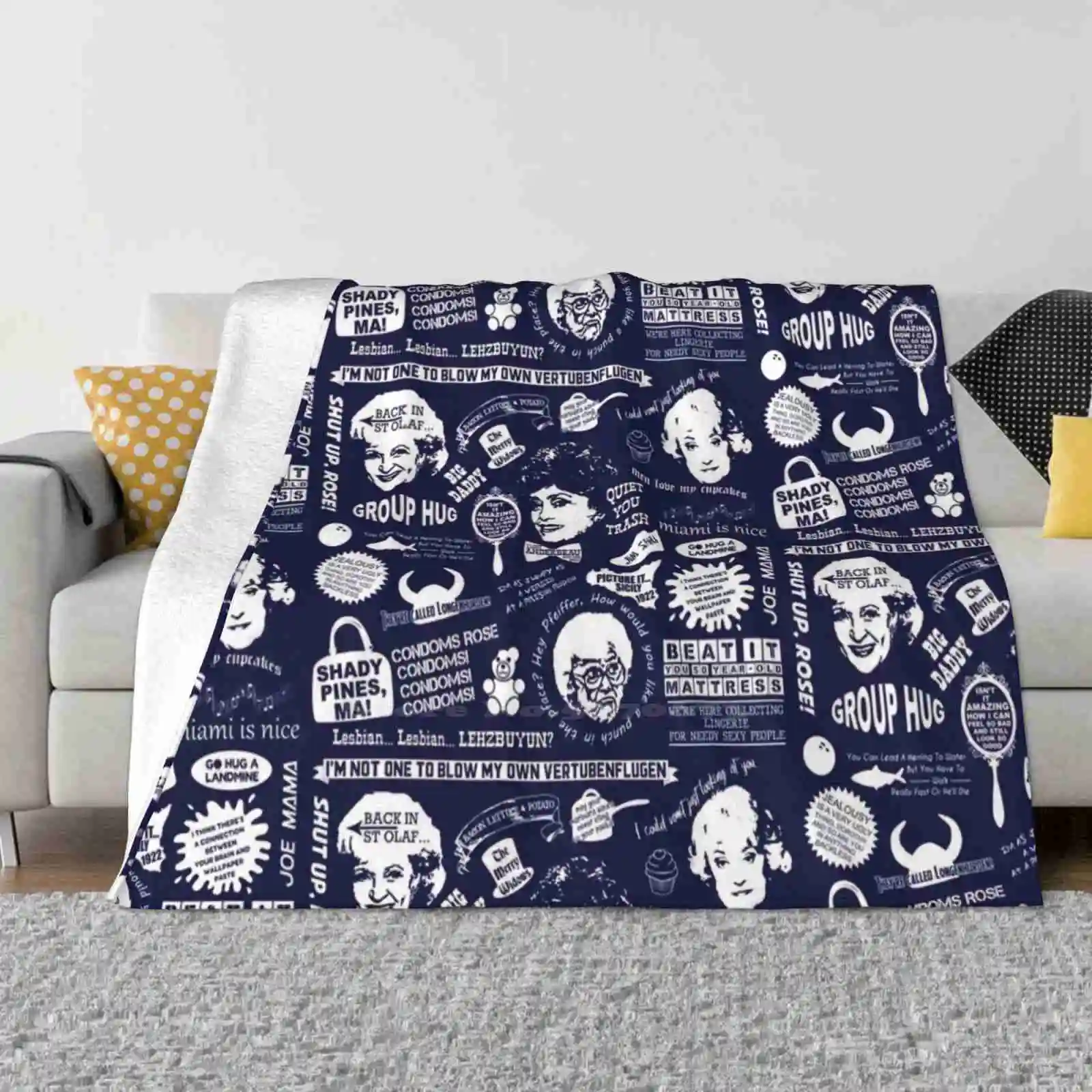 

Thank You For Being A Friend Trend Style Funny Fashion Soft Throw Blanket Golden Girls 80S Sitcom Rupaul Drag Race Gay Lgbt