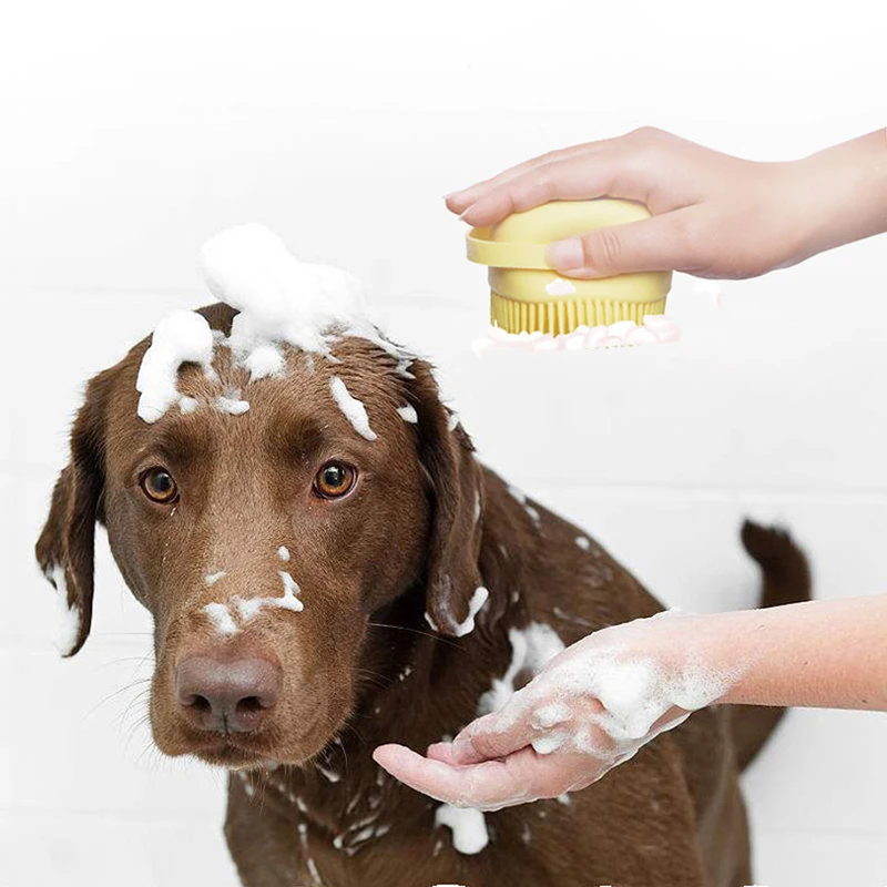 HOPuppy-Gants de massage en silicone pour animaux de compagnie, brosse de bain, doux, sécurité, accessoires pour chiens et chats, outils, produits Mascotas