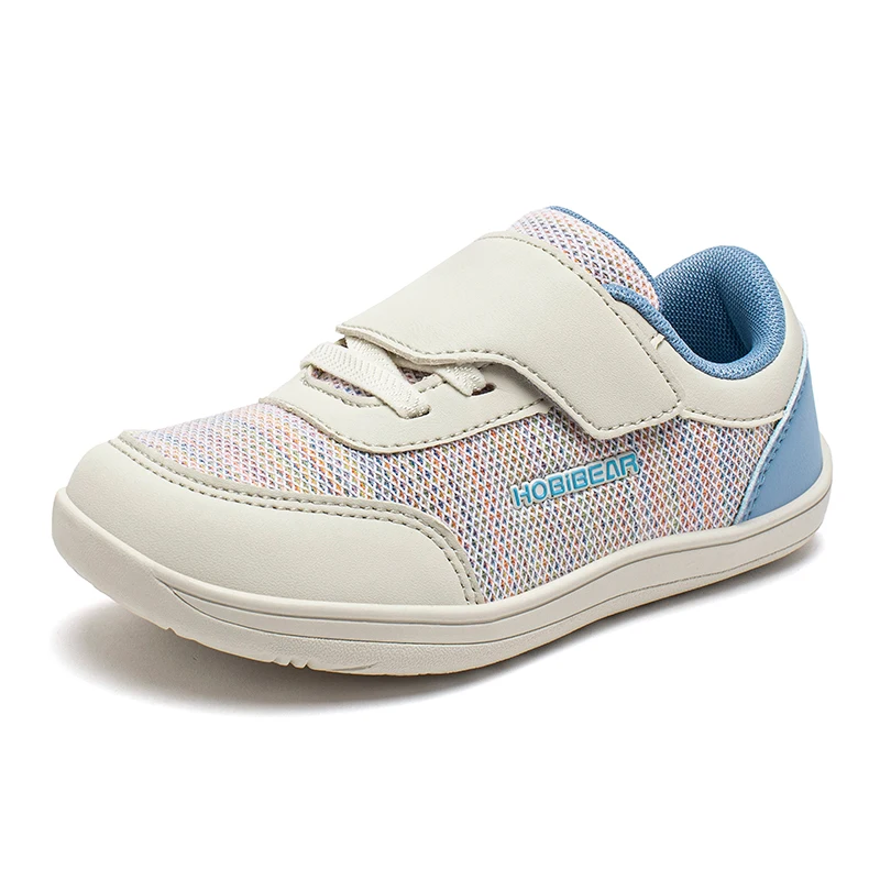 Kids Minimalist Barefoot Sneakers - Breathable Wide Toe Hook Loop Casual Shoes