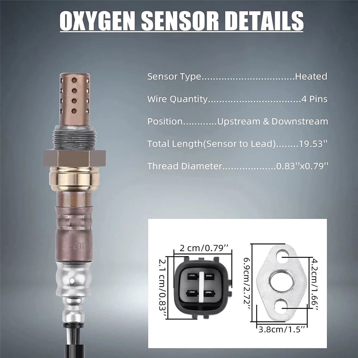 

O2 Sensor Oxygen Sensor 234-4162 Upstream Downstream for Toyota 1996-2000 4Runner 95-98 T100 1995-2000 Tacoma Tundra