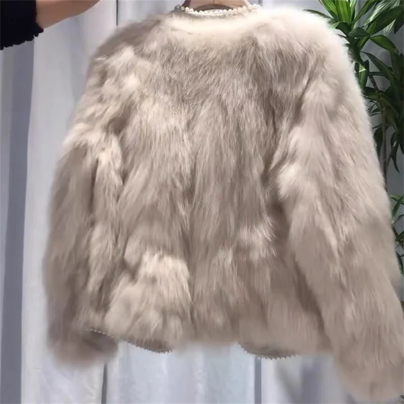 FANIECES Luxury Pearl Faux Fur Women Coat Cardigan Winter Top Warm Flurry Feather Fur Jacketجاكيت شتوي نسائي manteau femme hiver