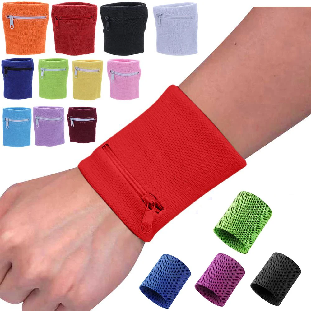 1PcsUnisexRunningHandGuardsStorageBagProtectorZipperSweat