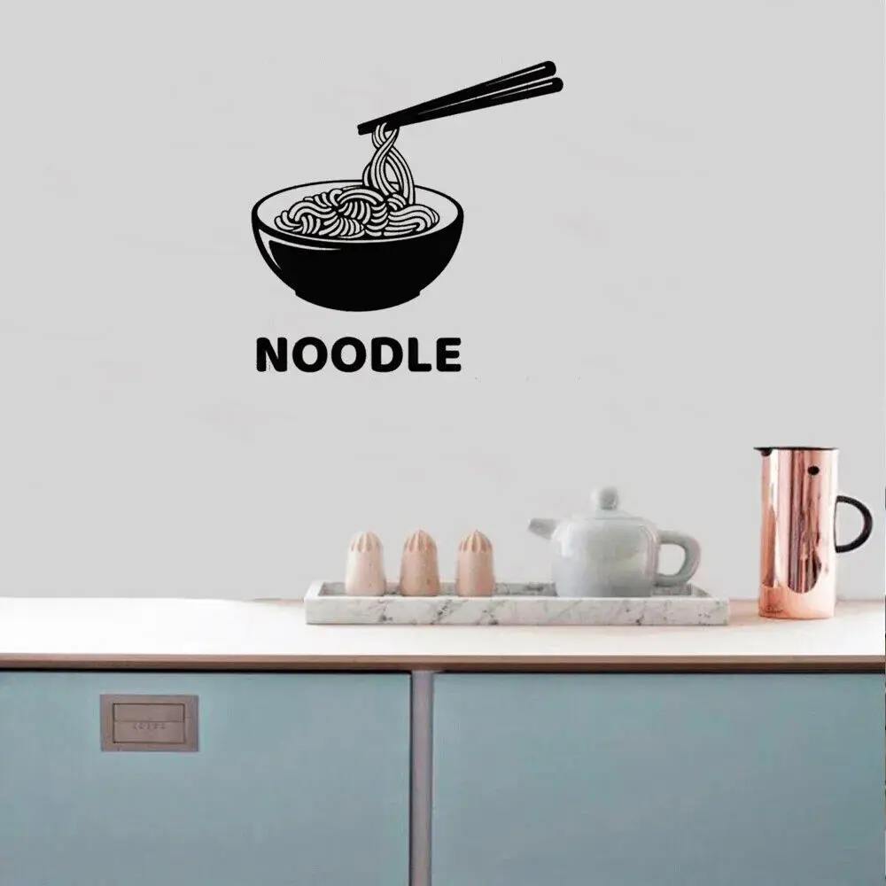 Noodle Wall Decal Oriental Food Wall Stickers for Japanese Restaurant Cafe Kitchen Interior Decor Vinyl Art Mural Dw12823