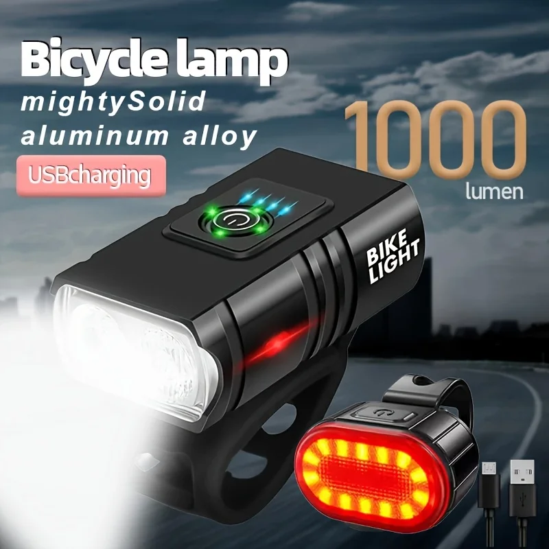 ไฟหน้าจักรยาน LED ชาร์จได้ กันน้ำ เบาสบาย