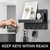 Wall Mounted Mail Holder Wooden Key Holder Rack Mail Organizer with 5Key Hooks  Rustic Home Decor for Entryway or Mudroom 3