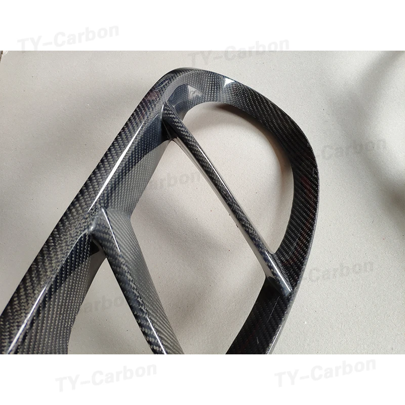 Carbon Fiber Front Bumper Air Vent Outlet Cover Trim Fog Lamp Frame Parts For Benz W205 C43 C180 C200 Sport 2015- car exterior accessories