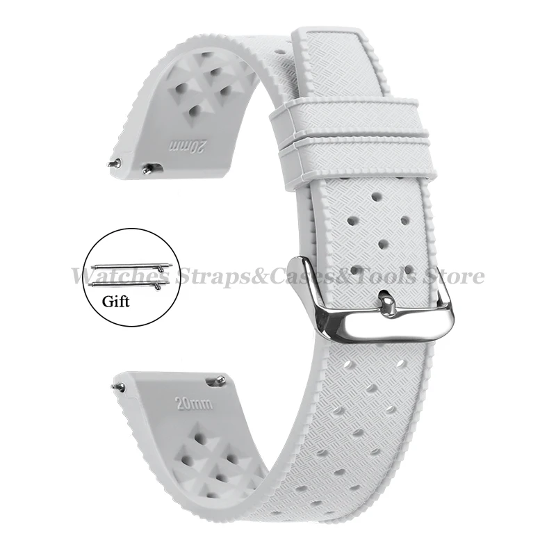 Premium 20mm Waterproof Silicone Sport Wristband – Soft, Durable Rubber Strap
