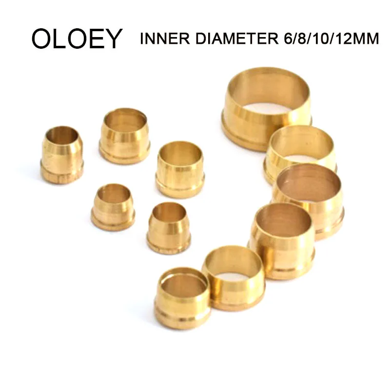 

6 шт. утолщенная медная Трубная оболочка, медная масляная арнизирующая головка, зажим, медное зажимное кольцо 6 мм 8 мм 12 мм 14 мм 16 мм, соединитель для труб