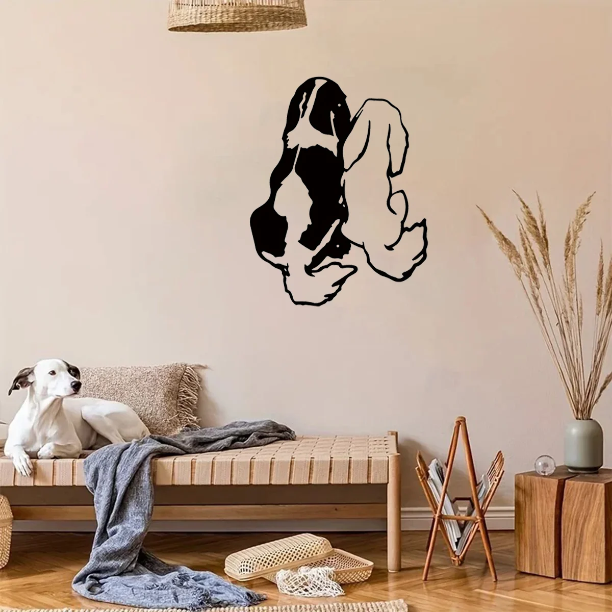 

Metal Iron Art Dog Wall Hanging Iron Art Silhouette Animal Minimalist Abstract Line Home Decor Create A Warm Atmosphere for Home