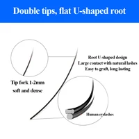 Wendy 10pcs Ellipse Flat Lashes Wholesale Individual Lashes Split-tips Eyelash Extension Soft Natural Flat Lash Makeup Supplies 2