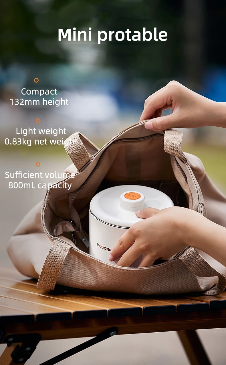 800ml Folded Electric Kettle Portable Cooking Pot Multicooker Travel Kettles TeaPot Heating Cup 304 Stainless Steel Slow Cooker