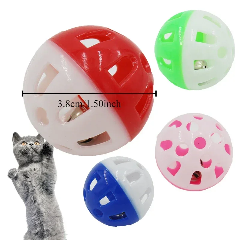 HOT 10pcs Pet Parrot Toy Colorful Hollow Rolling Bell Ball Small Pet Cat's Cockatiel Parrot Chew Cage Fun Toys Pet Bird Supplies