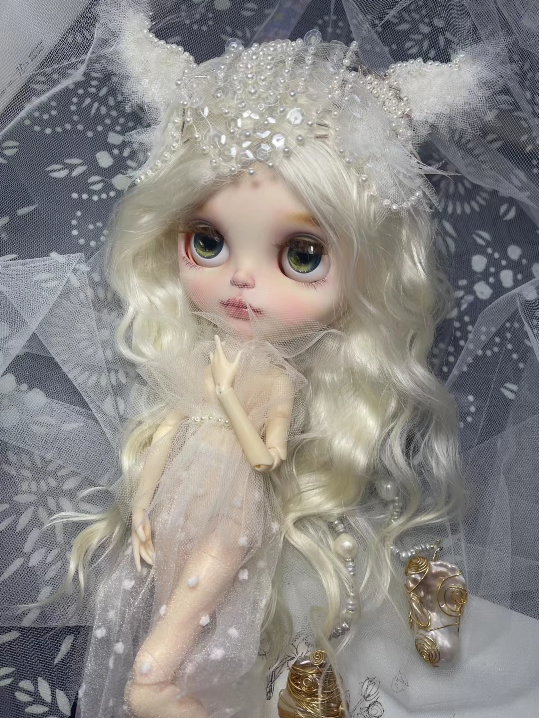 

Парик из мохера Blythe для шарнирных кукол, 9-11 дюймов