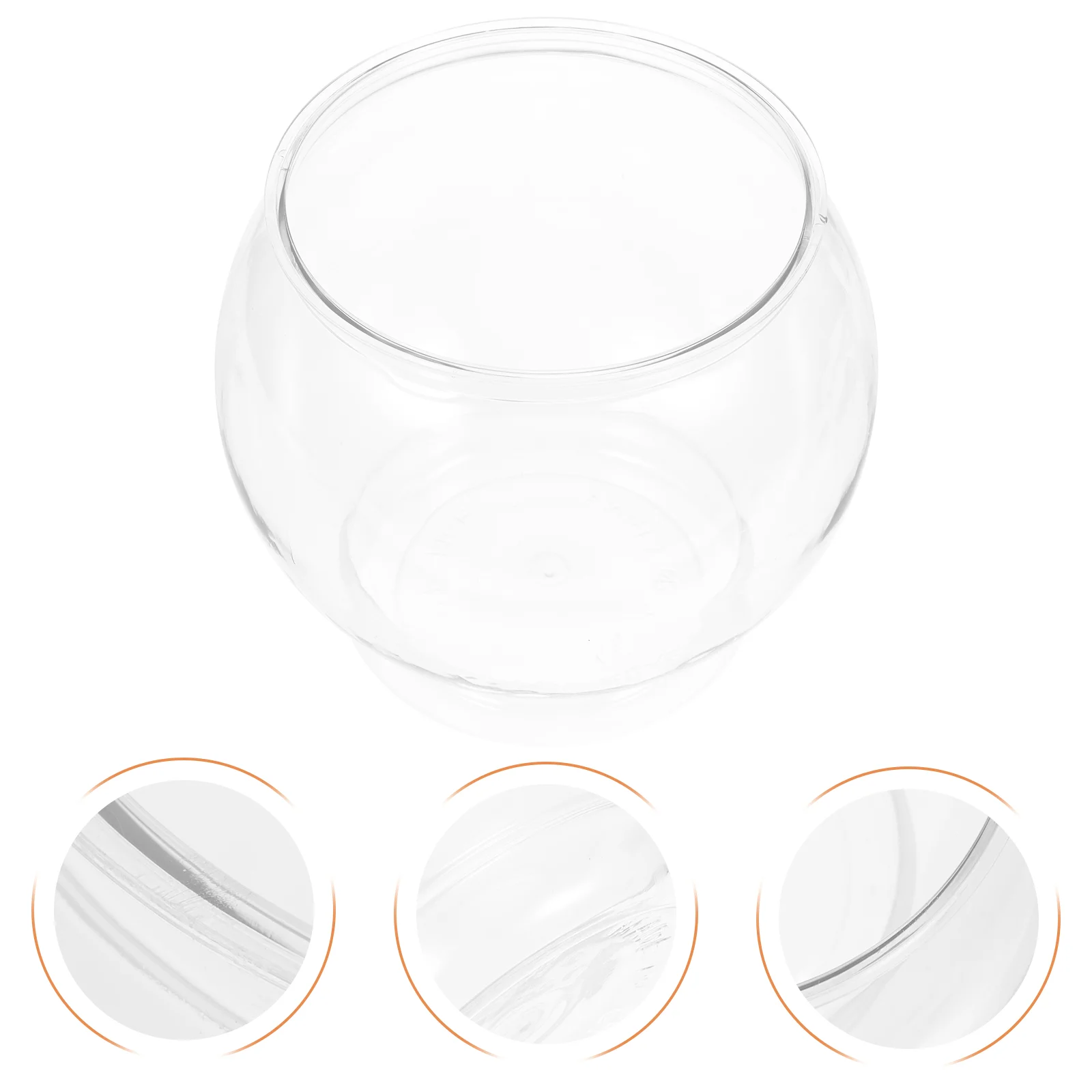 

Fish Bowl Plastic Transparent Round Fish Tank Desktop Small Aquarium Clear Bubble Bowl Goldfish Turtle Tank Hydroponic