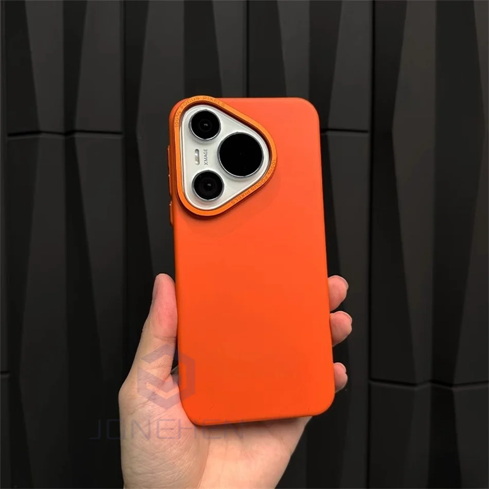 Sleek Matte Solid Color Shockproof Case with Alloy Lens Frame