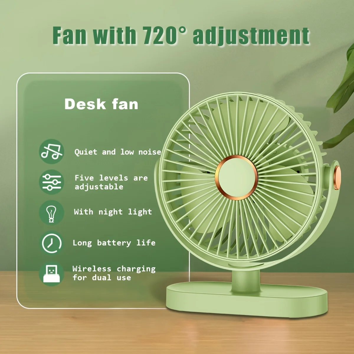 Xiaomi Fan Desktop 10000mAh Mute Five-speed Adjustable Portable Fan Rechargeable with Night Light Home High Duration Standby 6 Xiaomi Fan Desktop 10000mAh Mute Five-speed Adjustable Portable Fan Rechargeable with Night Light Home High Duration Standby 6