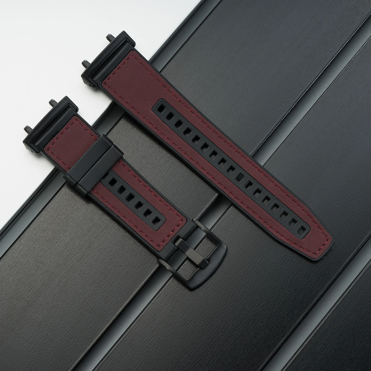 Versatile Leather Silicone Sports Strap - Unisex Replacement Band Loop