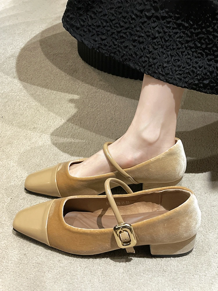 

Туфли женские на квадратном каблуке, элегантная Корейская обувь, повседневные кроссовки на платформе, классические, круглые, лето 2023