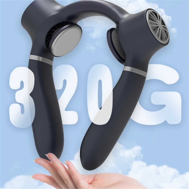 

Подвесные шейные вентиляторы, перезаряжаемые портативные вентиляторы, маленькие безлопастные вентиляторы с воздушным охлаждением, пластиковый материал для летних занятий спортом на открытом воздухе