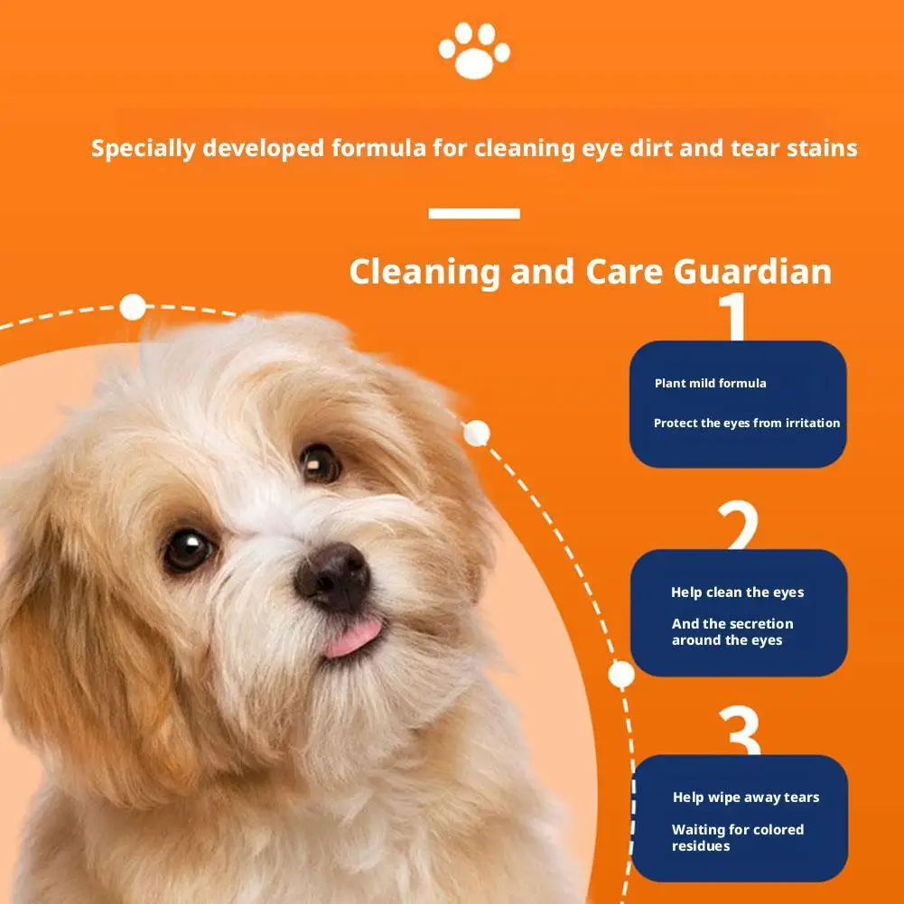 Pet Eye Drops for Dogs & Cats Pet Eye Care Liquid Dog Infection Treatment to Soothe Infection Allergy Dry Eyes Relief