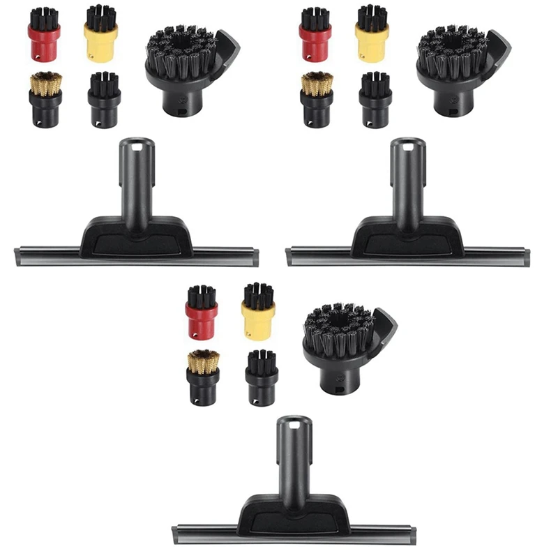 

3X Window Nozzle Scraper Round Brush For Karcher SC1 SC2 SC3 SC4 SC5 For Steam Cleaner Sweeper Brushes Parts Accessories