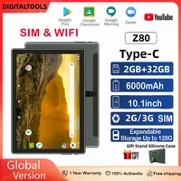 Gift Stand Silicone Case Android 9.0 Z80 Phone Call Kids 10.1 Inch Type-C Tablet 2GB RAM 32GB ROM A53 1.5 Ghz 4-core 1280x800IPS 1