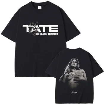 2025 Singer Tate Mcrae T8 Music T Shirts Men Women Vintage T-shirt Summer Cotton Oversized Short Sleeve Tee Tops for Fans Gift 1