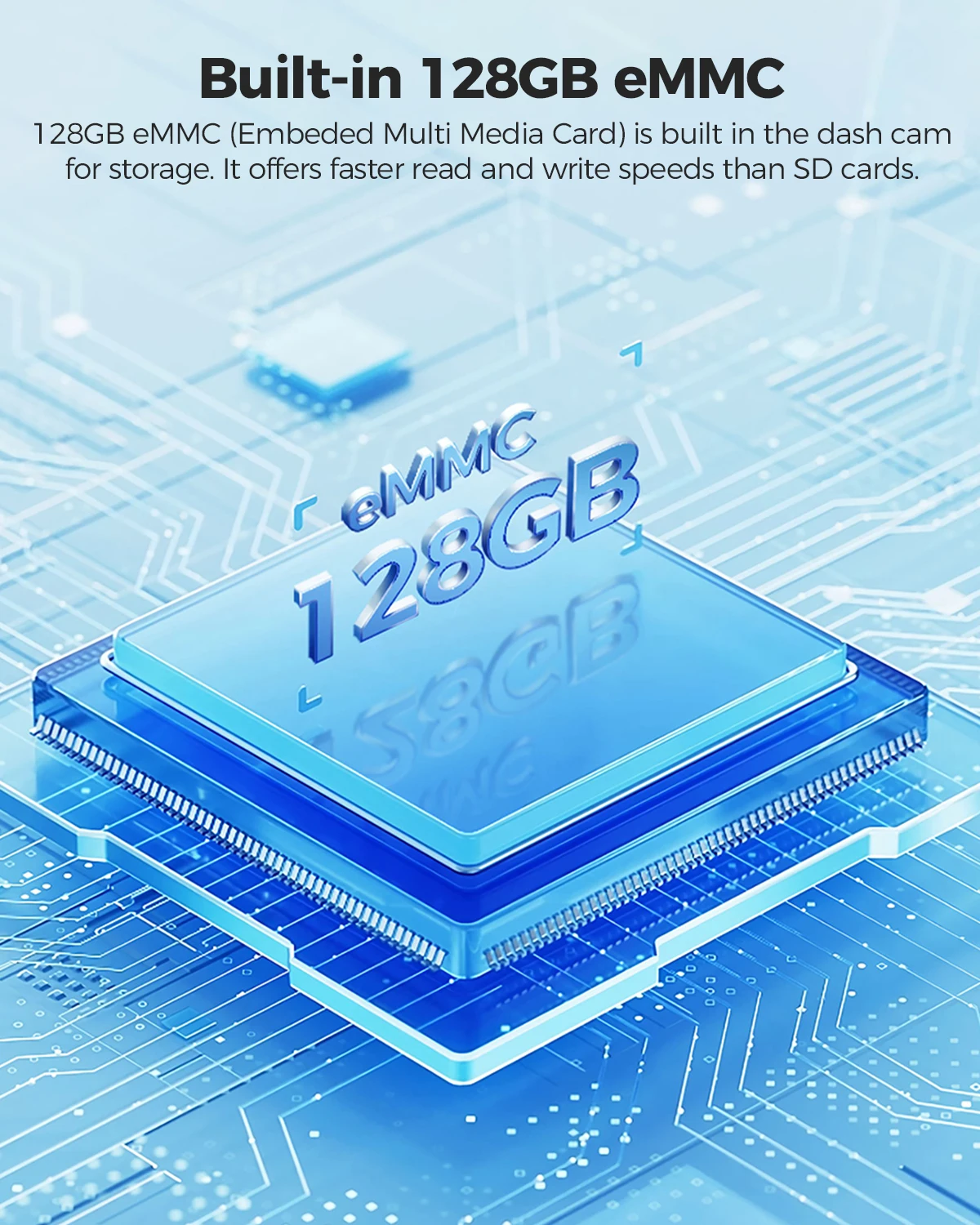 داش كام كاميرتين | أمامي بدقة 4K وخلفي FHD وذاكرة...