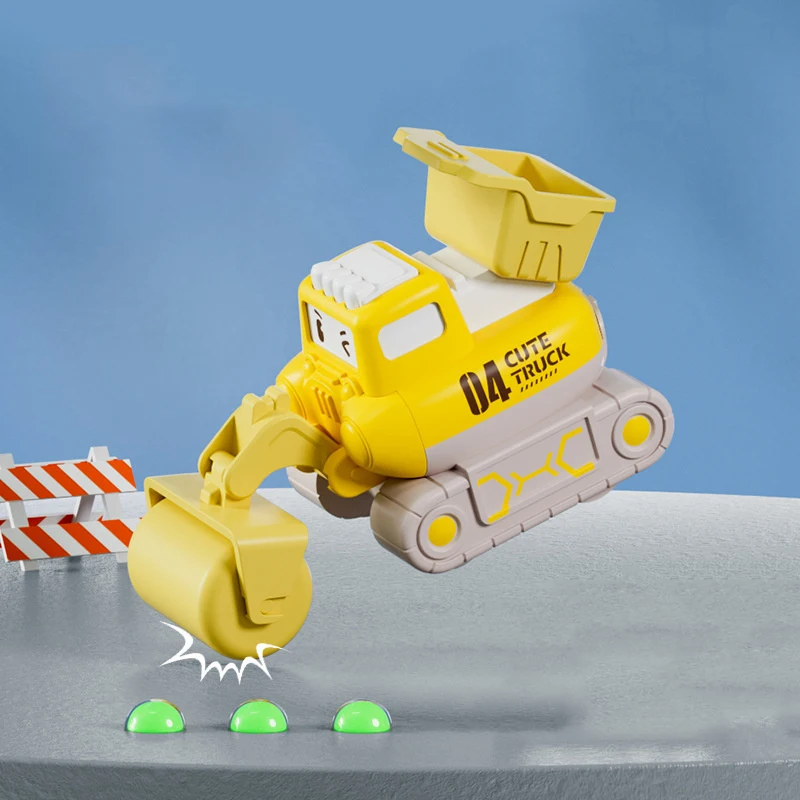 Baby Cartoon Toy Car Mini Press Go Vehicles Inertia Pull Back Cars Montessori Early Education Crawling Toys for Toddlers Boys - 5