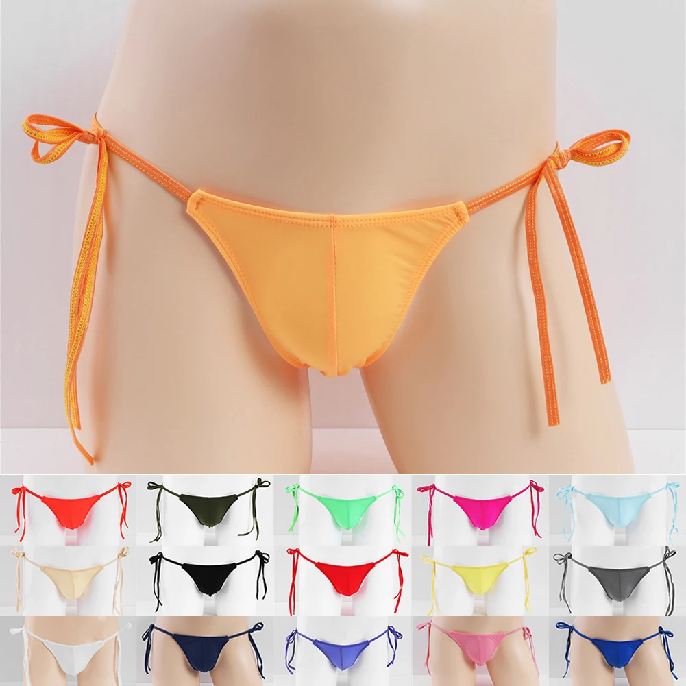 Bandage Sexy Men Pouch Thong Bikini Low Waist G-String Tangas Posing Underwear Man Slip Homme Sexy T-back Panties Sleepwear