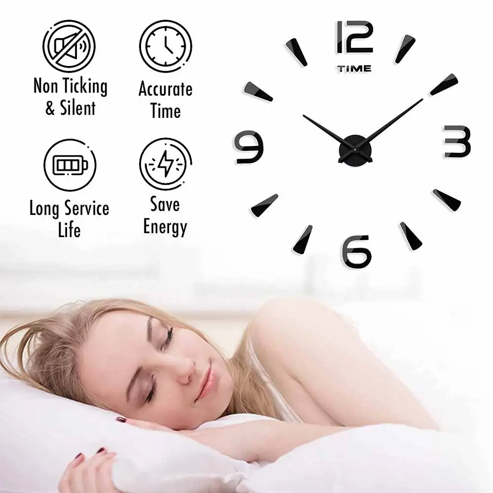MCDFL Nordic Wall Clock Decor for Home Living Room Kitchen D Panel Self Adhesive Interior House Deco Design Exsuryse Decoration 2