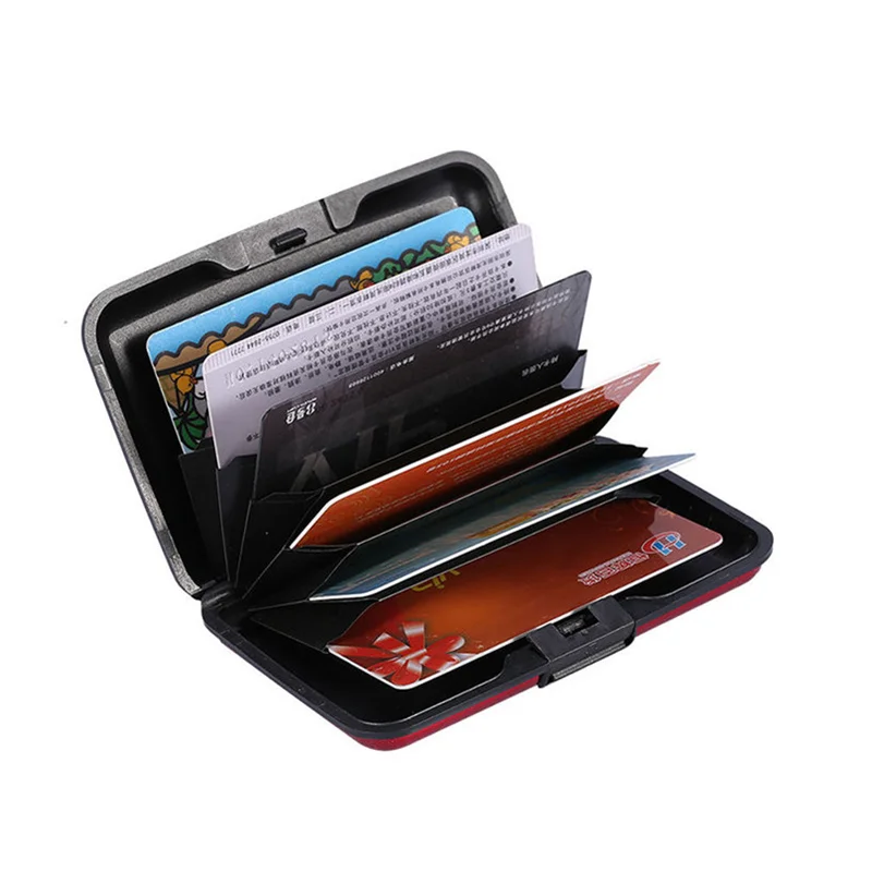 1 Pc Mannen Aluminium Bank Kaarthouder Blocking Hard Case Wallet Solid Credit Card Anti-Rfid Scanning Beschermen Kaart houder