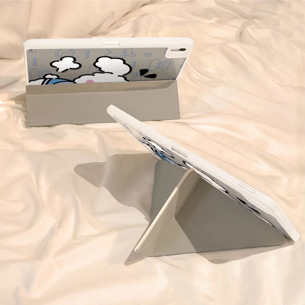 Adorable Cartoon Dog Tablet Case with Rotating Stand Cover