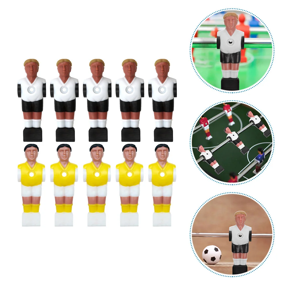 10Pcs Foosball Athletes Dolls Tabletop Football Players Football Parts Table Football Accessory Chips