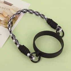 Silicone Water Bottle Carrier Strap - Adjustable Cup Holder (Black)