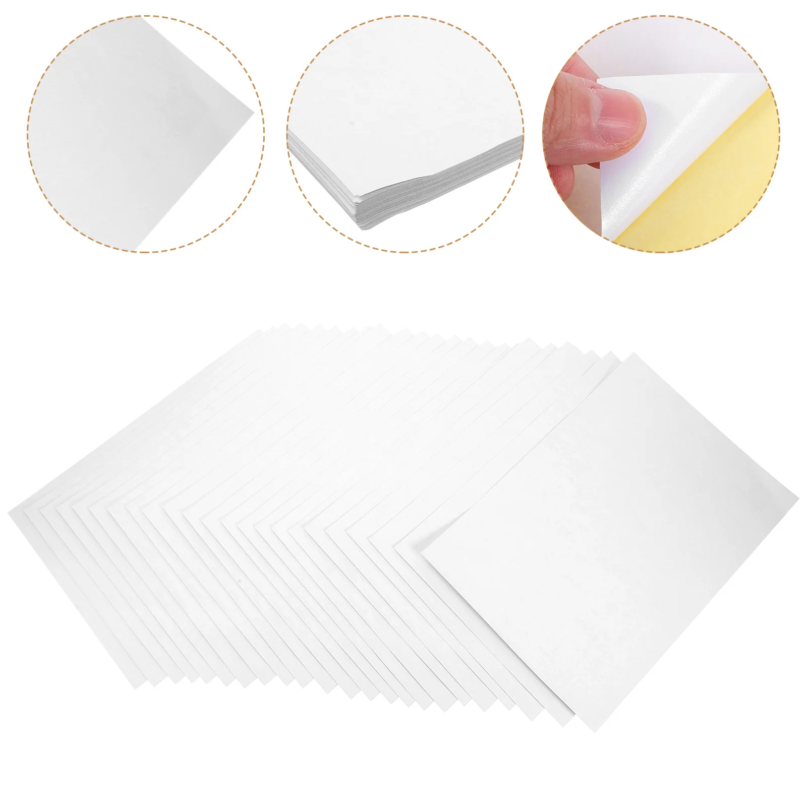 

50 Sheets Label Paper Blank Sticker Printing Printers Adhesive Sticky Copy Printable Tag