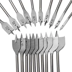Durable 6-45mm Flat Drills High-carbon Steel Wood Hand Drill Bits Titanium Coated Spade Woodworking Tool Power Tools Accessories