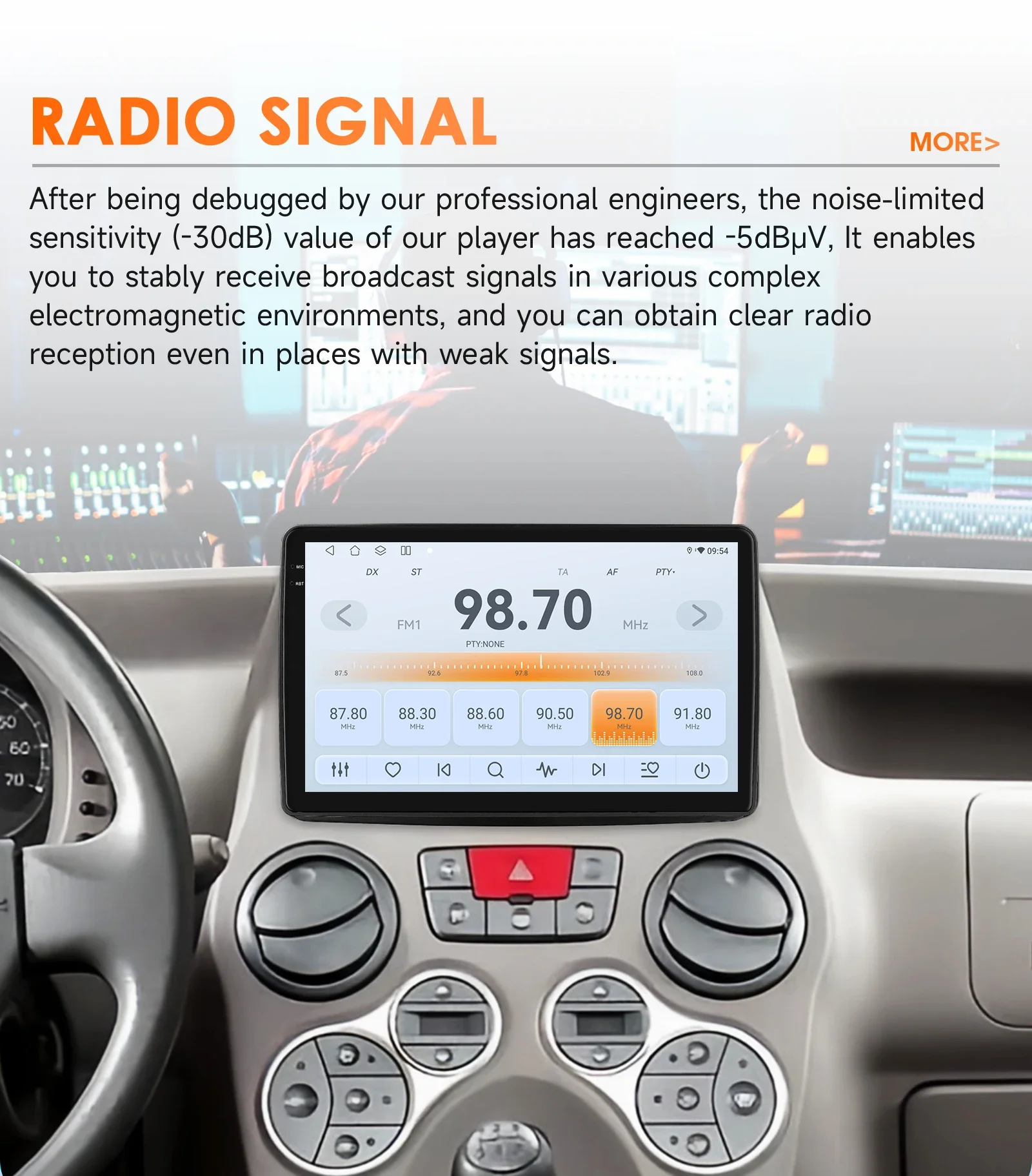 9" Hizpo 2Din Android14 Autoradio für Fiat Panda 2003 - 2012 Snapdragon 6115 RDS DSP GPS Navigation Auto Carplay 4G BT 360 ° CAM – Detail 19