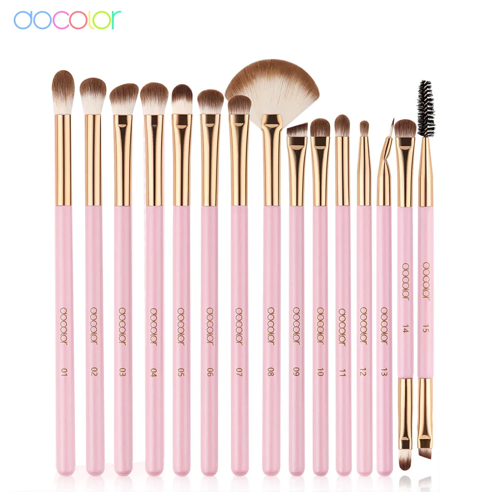 Docolor 15‑piece eye brush set overview