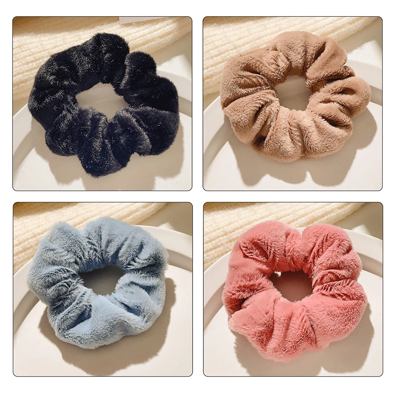 

Резинки для волос женские, винтажные Однотонные резинки для хвоста, аксессуар на голову