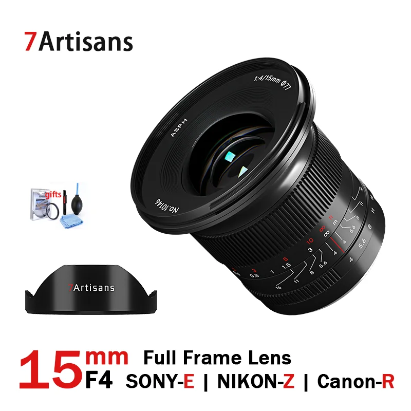 7 Artigiani 15Mm F4 Obiettivo Grandangolare Per Sony E Canon Rf Eos R Nikon Z L Mount Camera Obiettivo Full Frame Per A7Sii A7 Iv R5 R6