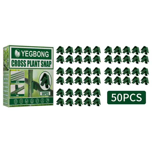 Műanyag Kereszt -Csat Növényi Pattanás Hegymászó Keret Szegélycsatlakozók Növénybilincsek Csatlakozás Oszlop Kertészeti Kellékek - Image 6
