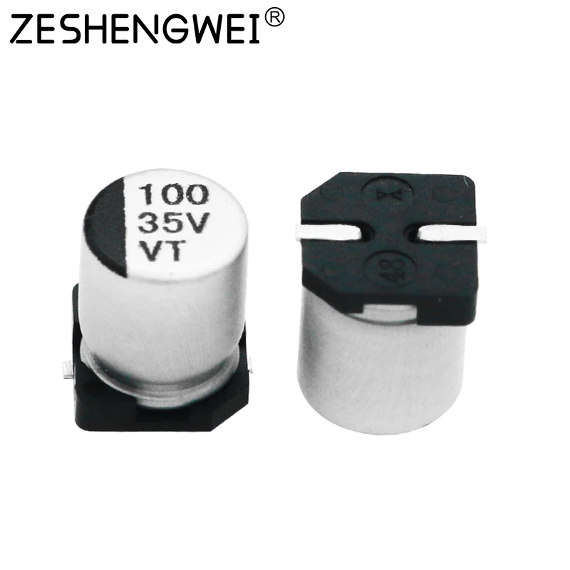 10pcs SMD Aluminum Electrolytic Capacitor 6.3V 10V 16V 25V 35V 50V 63V 1UF 10UF 22UF 33UF 47UF 100UF 330UF 470UF 1000UF Original