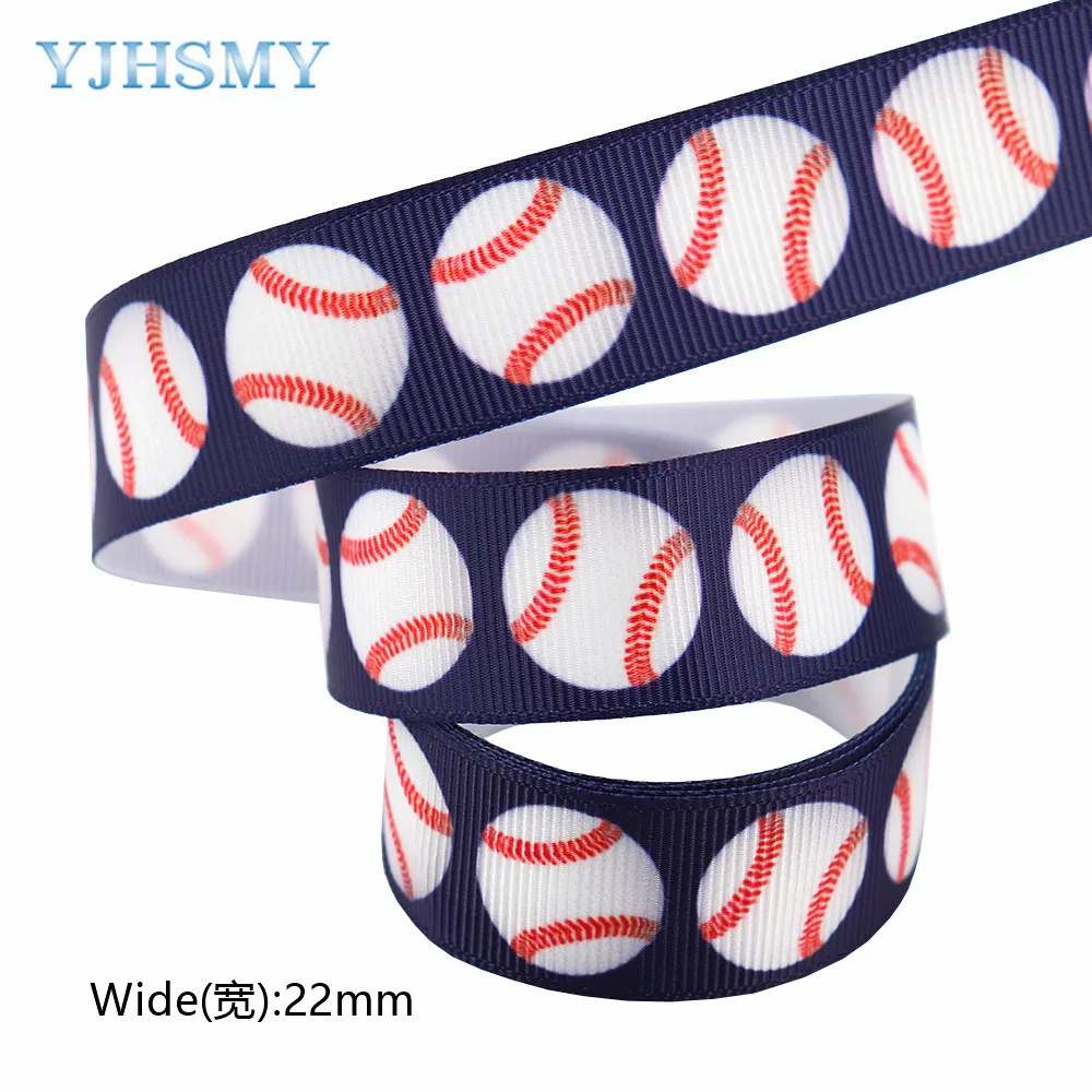 Ruban De Baseball Gros-grain Pour équipe, Nœud De Cheveux, Couronne, Cordon De Sport, Emballage Cadeau, Couture, Décoration De Fête (1 Rouleau