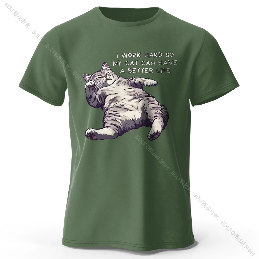 Charming Cat Lover 100% Cotton Tee - Soft & Breathable Round Neck Short Sleeve Unisex Shirt